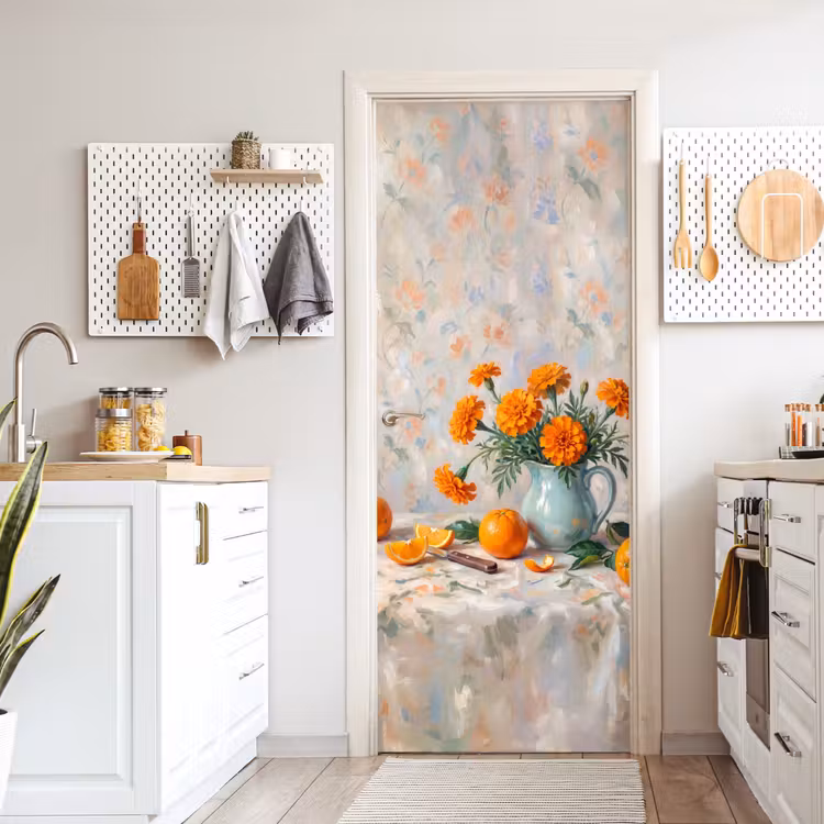 Deursticker - Eten - Oranje - Kunst — 7
