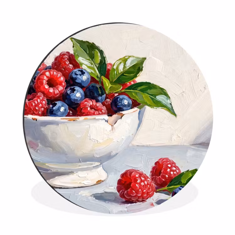 Wandcirkel - Aluminium - Bessen - Kom - Eten — 1