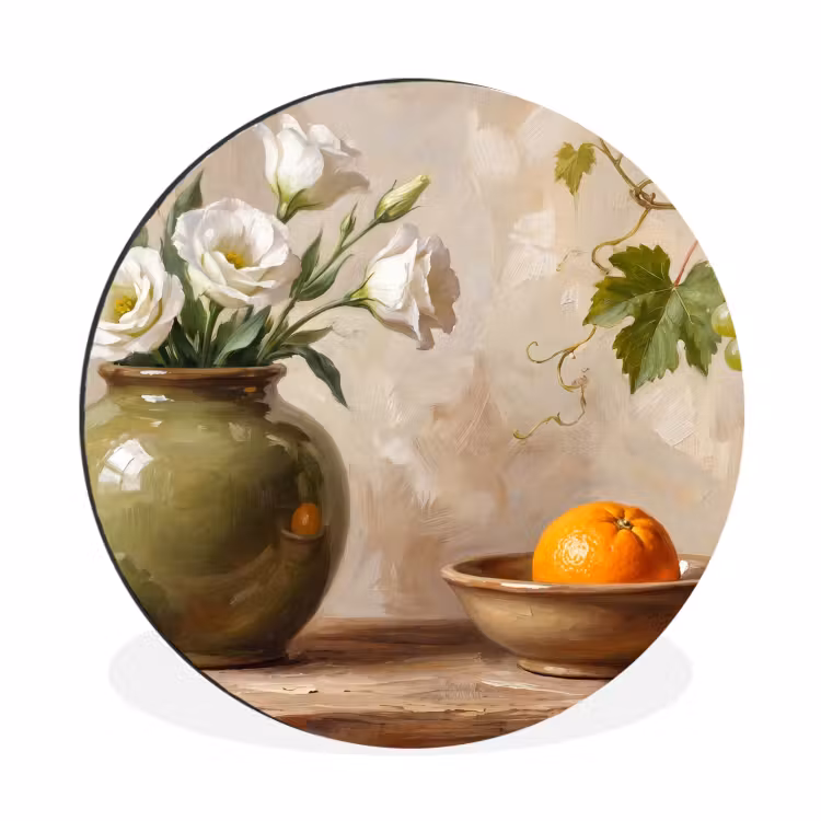 Wandcirkel - Aluminium - Bloemen - Fruit - Stilleven — 1
