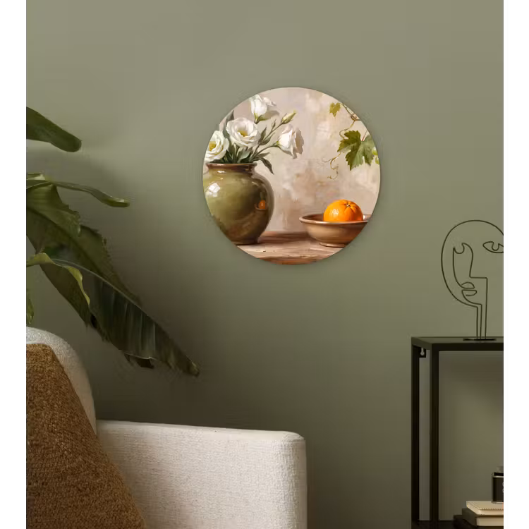 Wandcirkel - Glas - Bloemen - Fruit - Stilleven — 3