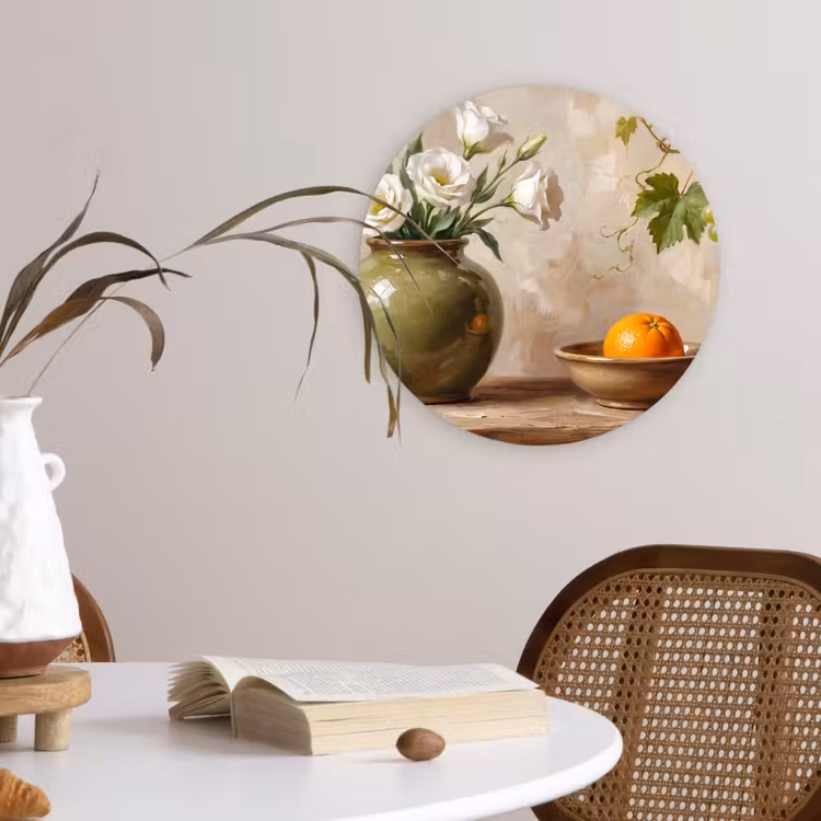 Wandcirkel - Glas - Bloemen - Fruit - Stilleven — 4