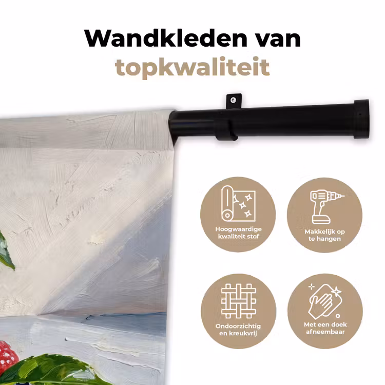 Wandkleed - Bessen - Kom - Eten — 3