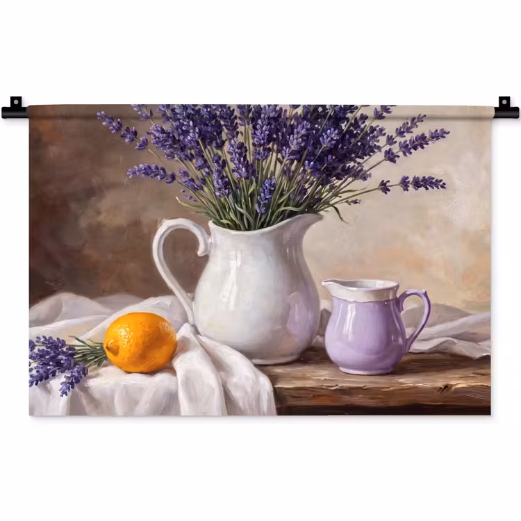 Wandkleed - Bloemen - Stilleven - Paars — 1