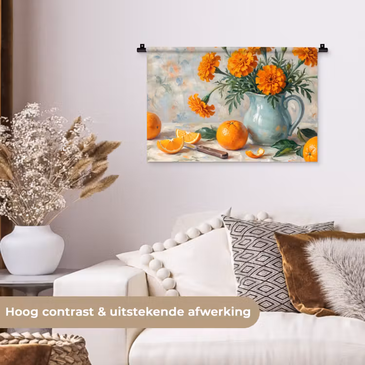 Wandkleed - Eten - Oranje - Kunst — 4