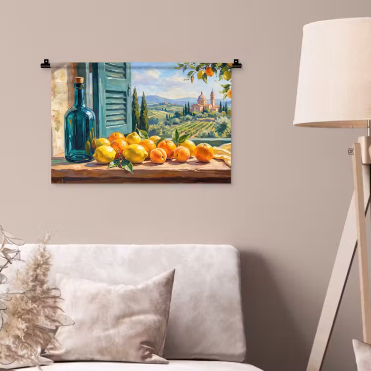 Wandkleed - Fles - Fruit - Stilleven — 2