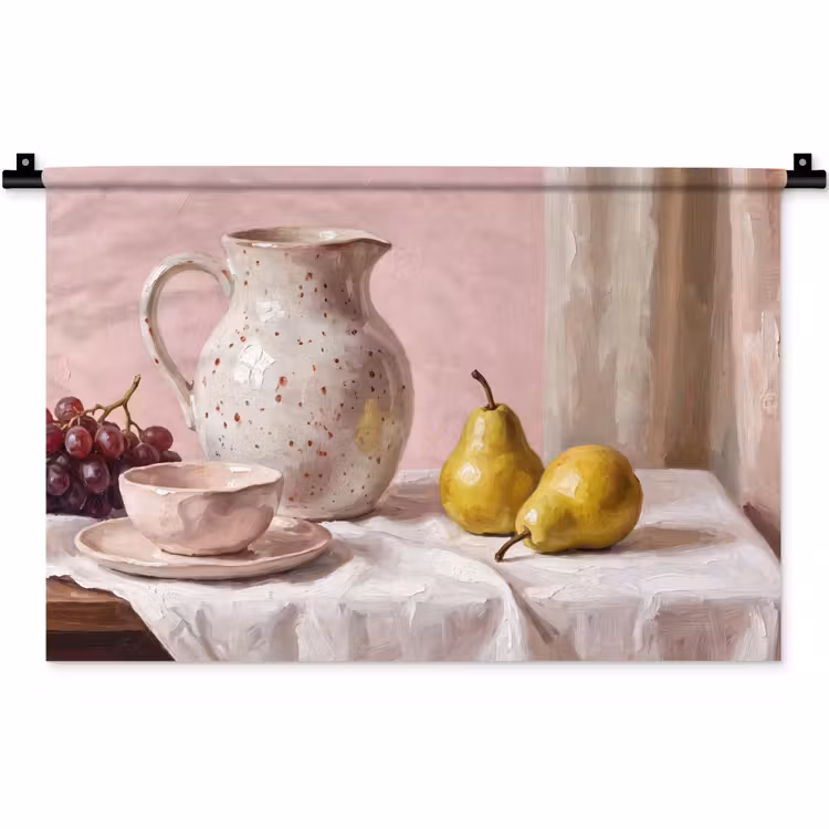Wandkleed - Stilleven - Fruit - Roze — 1