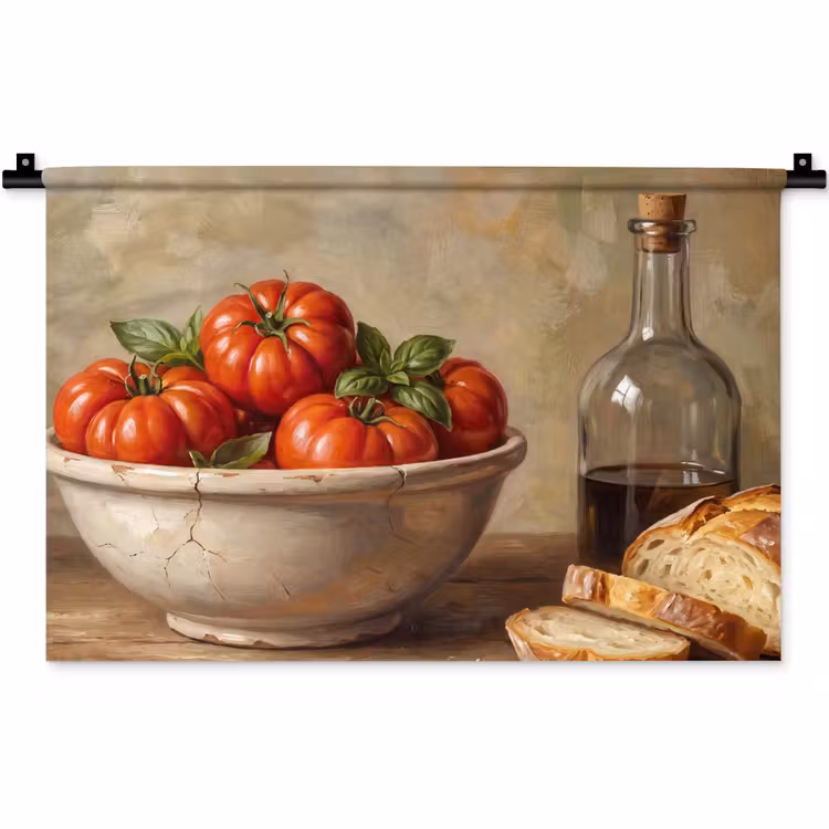 Wandkleed - Tomaten - Kom - Eten — 1