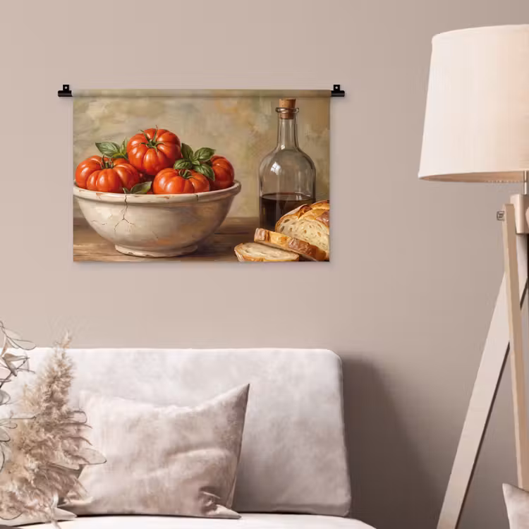 Wandkleed - Tomaten - Kom - Eten — 2