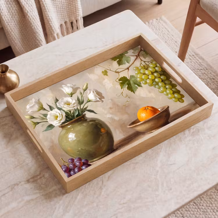 Dienblad - Bloemen - Fruit - Stilleven — 2
