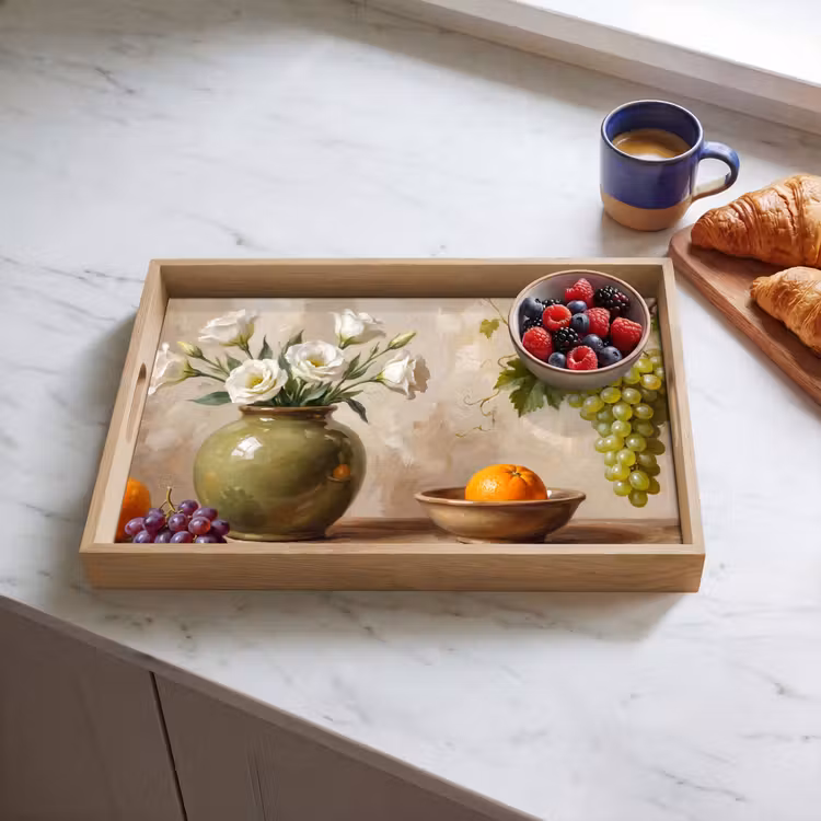 Dienblad - Bloemen - Fruit - Stilleven — 4