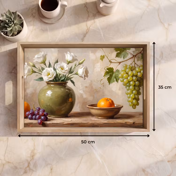 Dienblad - Bloemen - Fruit - Stilleven — 9