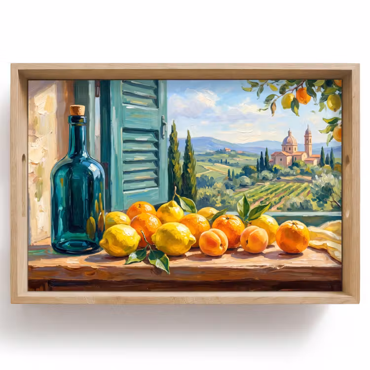 Dienblad - Fles - Fruit - Stilleven — 1