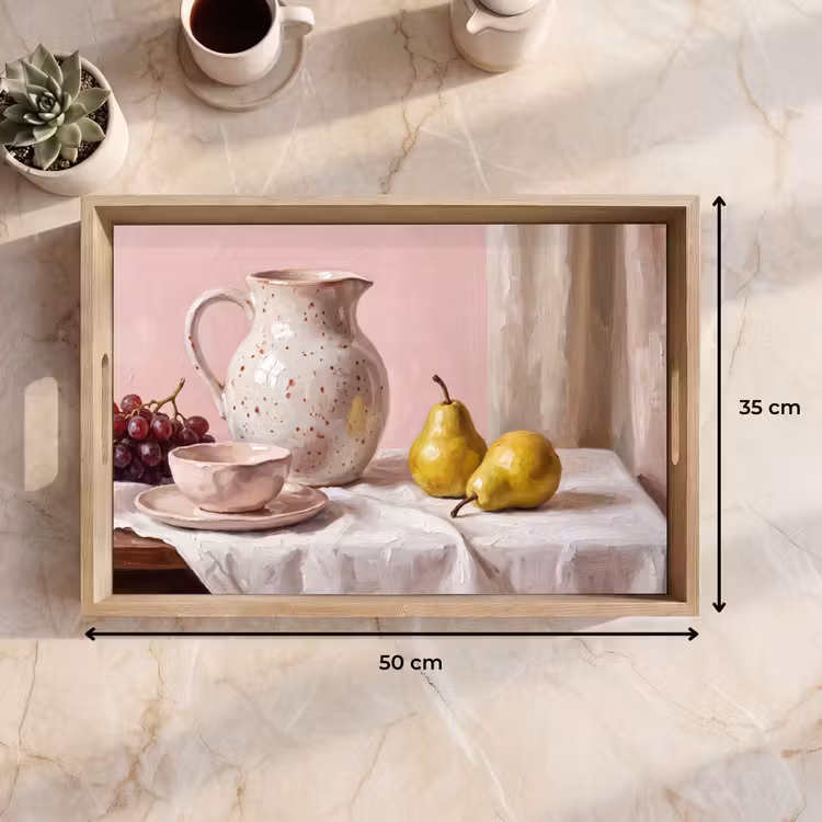 Dienblad - Stilleven - Fruit - Roze — 9