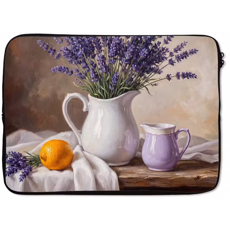Laptophoes - Bloemen - Stilleven - Paars — 1