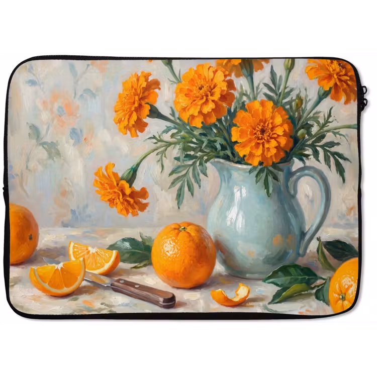 Laptophoes - Eten - Oranje - Kunst — 1