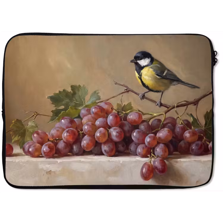 Laptophoes - Vogel - Druiven - Stilleven — 1