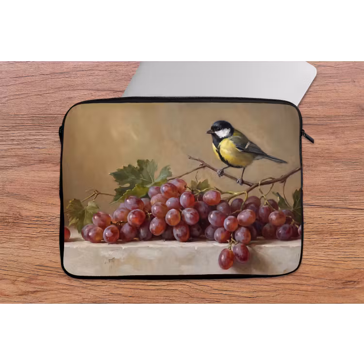 Laptophoes - Vogel - Druiven - Stilleven — 2
