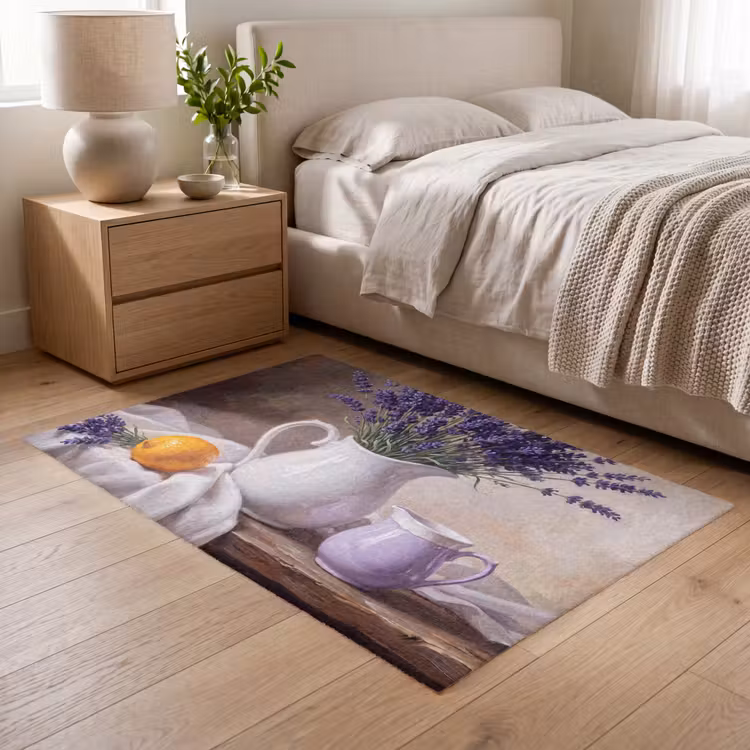 Vloerkleed - Bloemen - Stilleven - Paars — 5