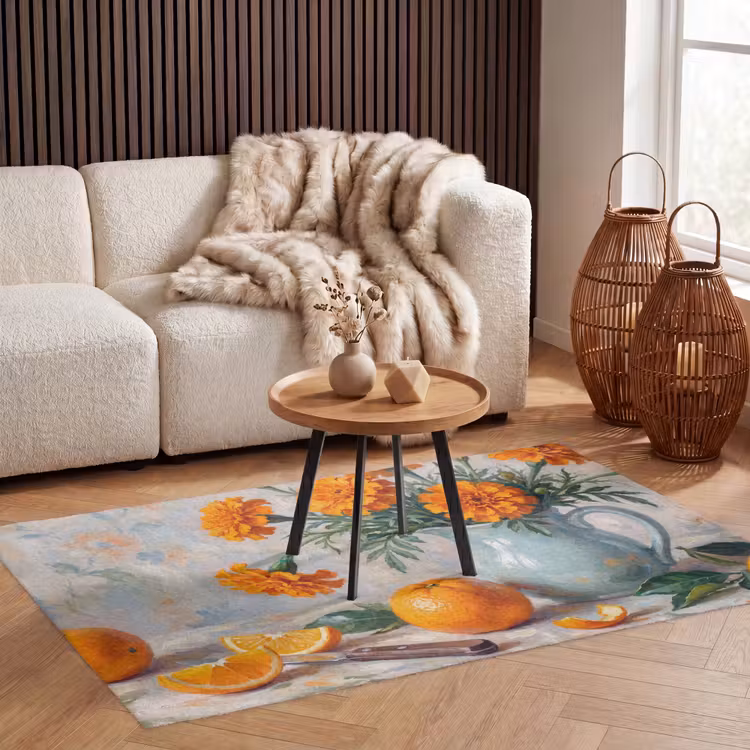 Vloerkleed - Eten - Oranje - Kunst — 3