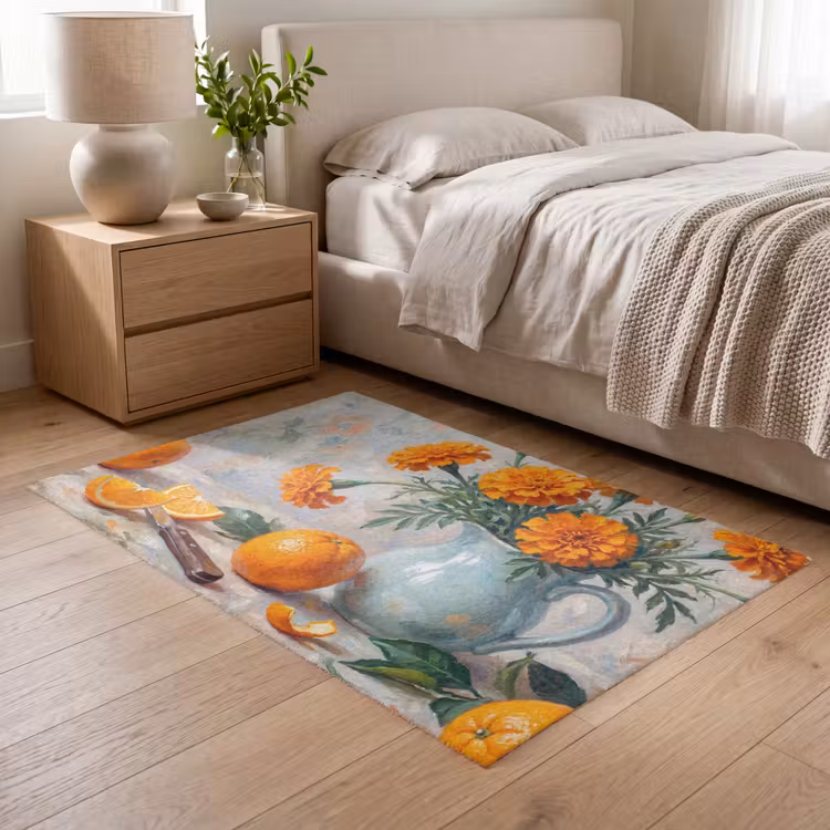 Vloerkleed - Eten - Oranje - Kunst — 5
