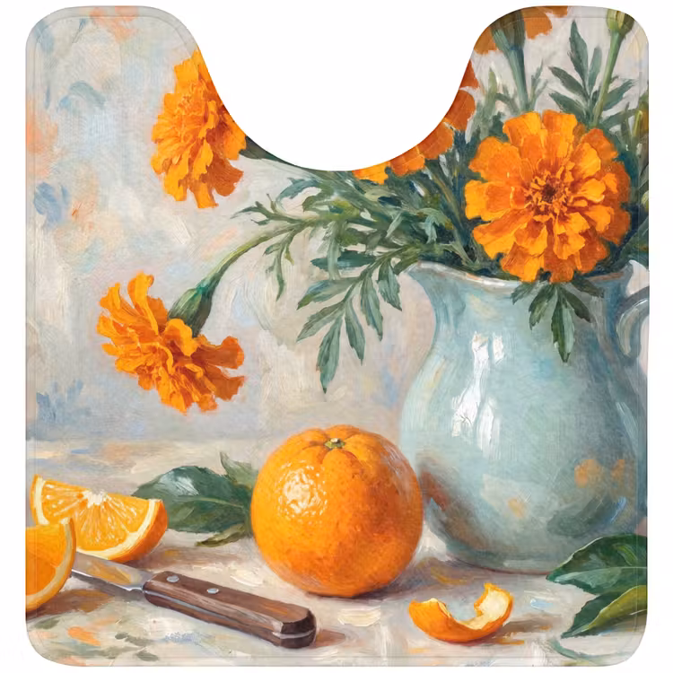 Wc Mat - Eten - Oranje - Kunst — 1