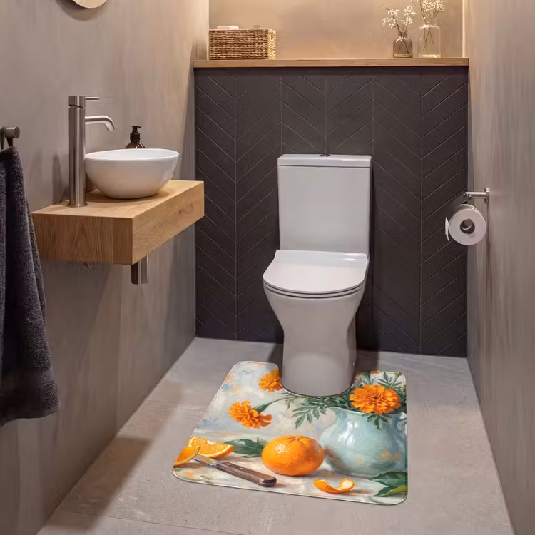 Wc Mat - Eten - Oranje - Kunst — 2