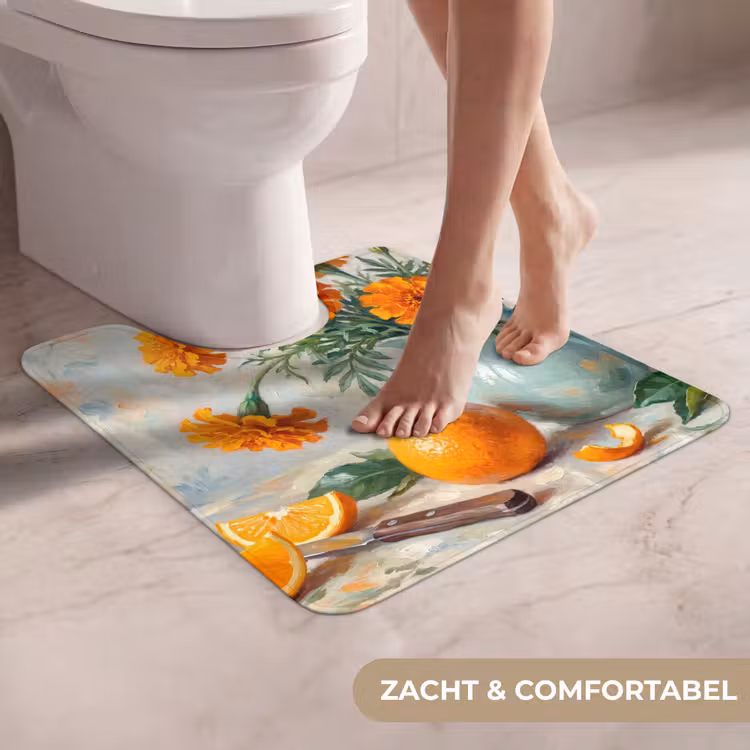 Wc Mat - Eten - Oranje - Kunst — 5