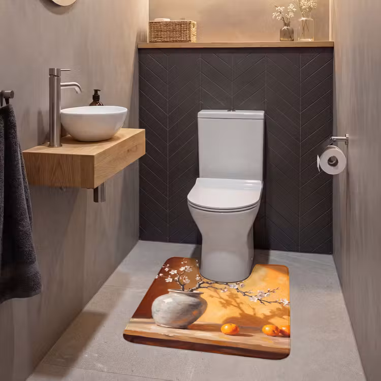 Wc Mat - Witte bloemen - Stilleven — 2