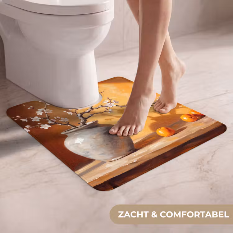 Wc Mat - Witte bloemen - Stilleven — 5