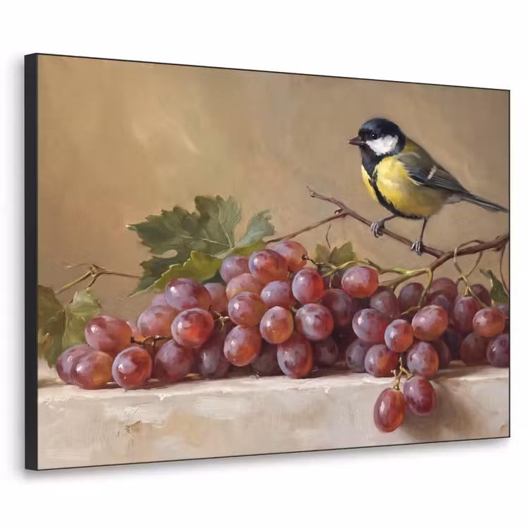 Art Frame - Vogel - Druiven - Stilleven — 1