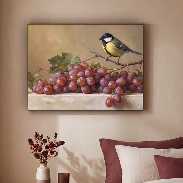 Art Frame - Vogel - Druiven - Stilleven — 3
