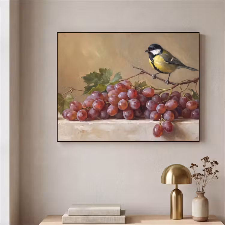 Art Frame - Vogel - Druiven - Stilleven — 5