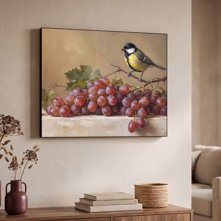 Art Frame - Vogel - Druiven - Stilleven — 7