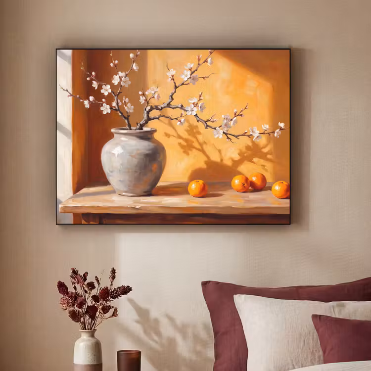 Art Frame - Witte bloemen - Stilleven — 3