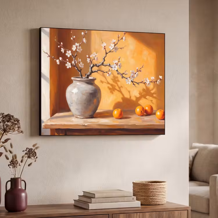Art Frame - Witte bloemen - Stilleven — 7