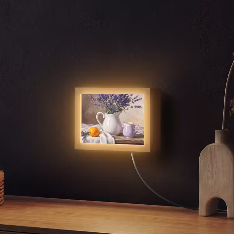 Lightbox - Wandlamp - Bloemen - Stilleven - Paars — 2