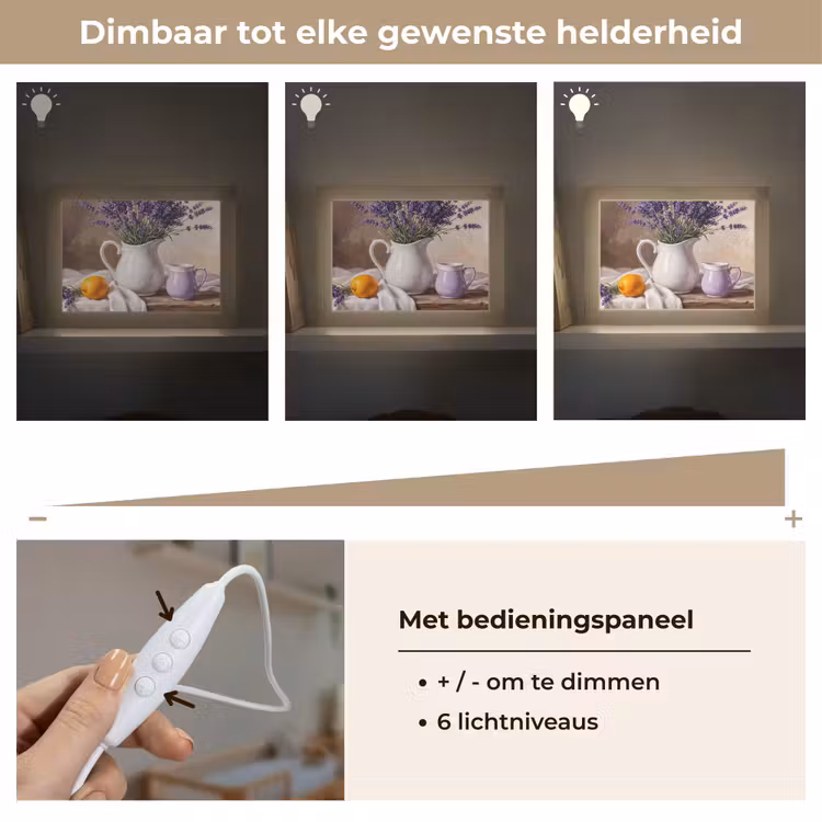 Lightbox - Wandlamp - Bloemen - Stilleven - Paars — 8