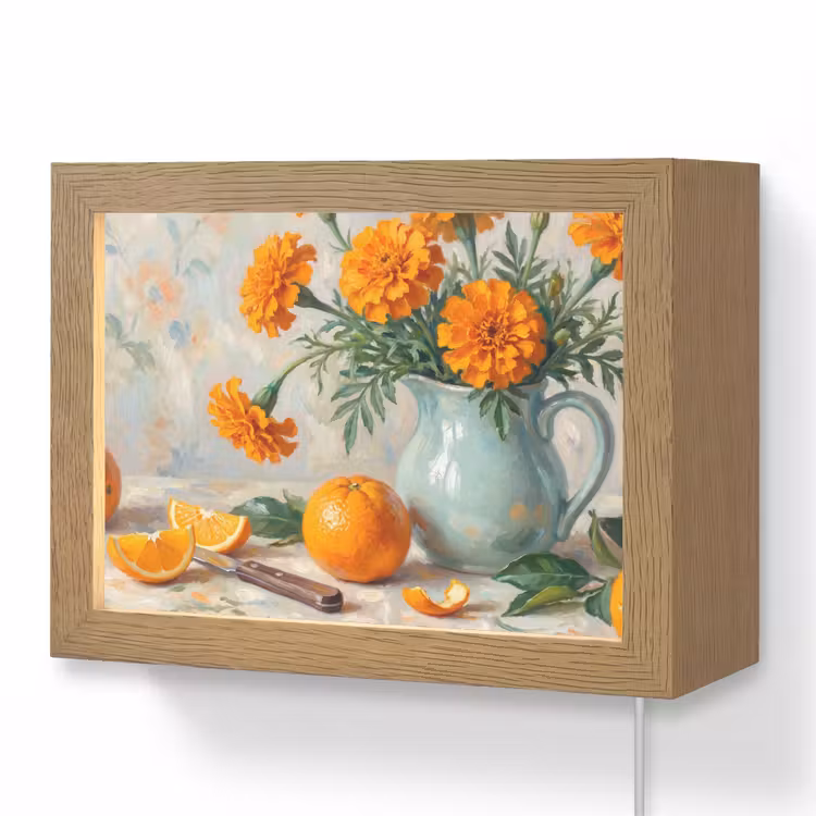 Lightbox - Wandlamp - Eten - Oranje - Kunst — 1