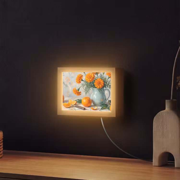 Lightbox - Wandlamp - Eten - Oranje - Kunst — 2