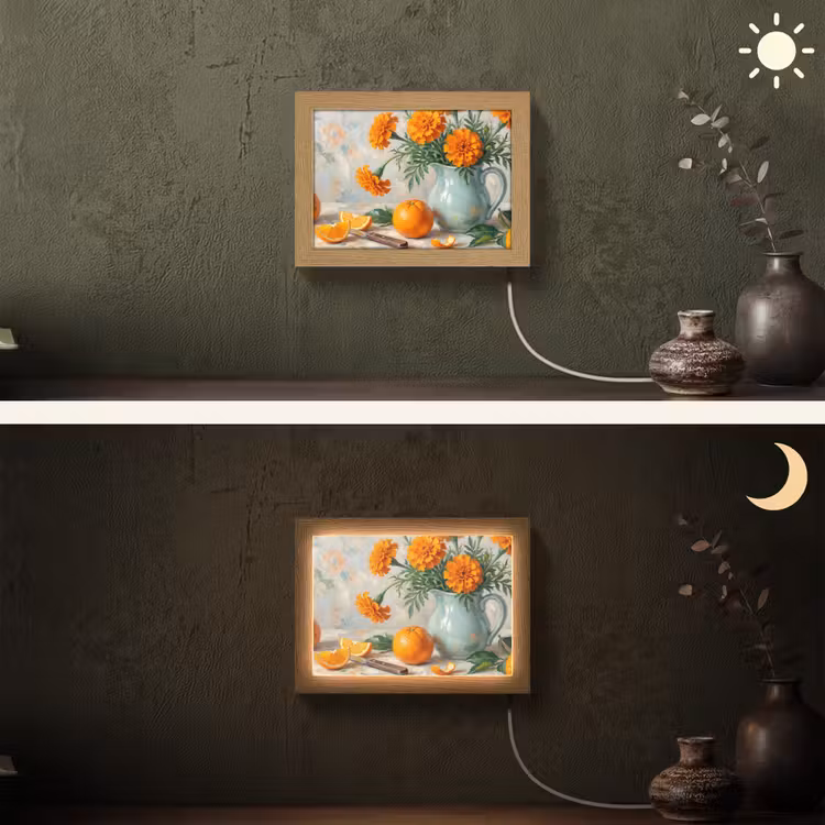 Lightbox - Wandlamp - Eten - Oranje - Kunst — 3