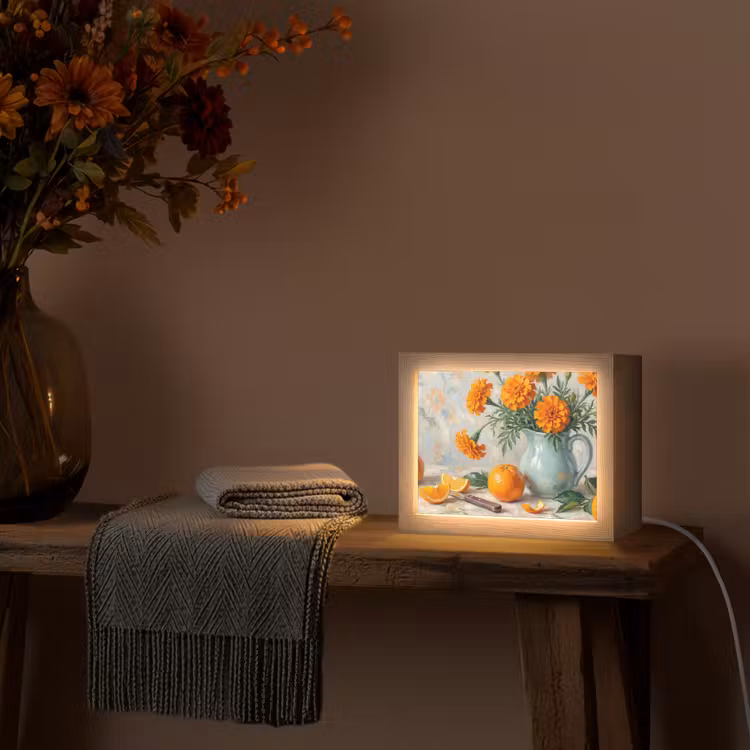 Lightbox - Wandlamp - Eten - Oranje - Kunst — 5