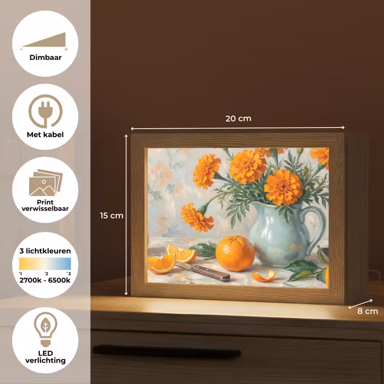 Lightbox - Wandlamp - Eten - Oranje - Kunst — 9