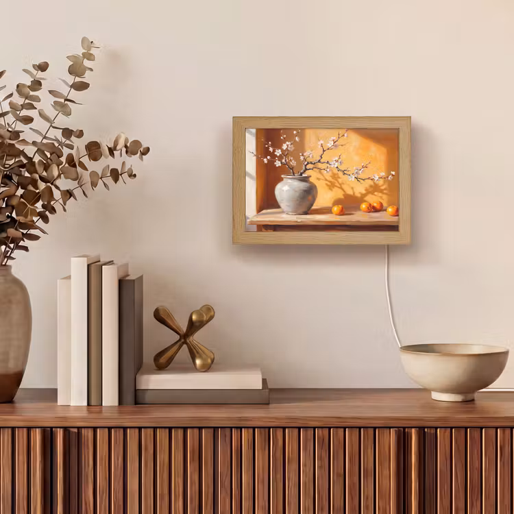 Lightbox - Wandlamp - Witte bloemen - Stilleven — 4