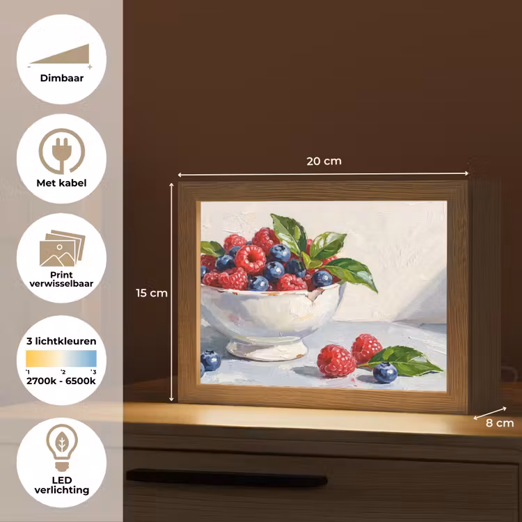 Lightbox - Wandlamp - Bessen - Kom - Eten — 9