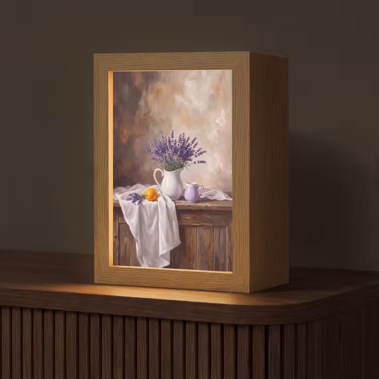 Tafellamp - Bloemen - Stilleven - Paars — 1