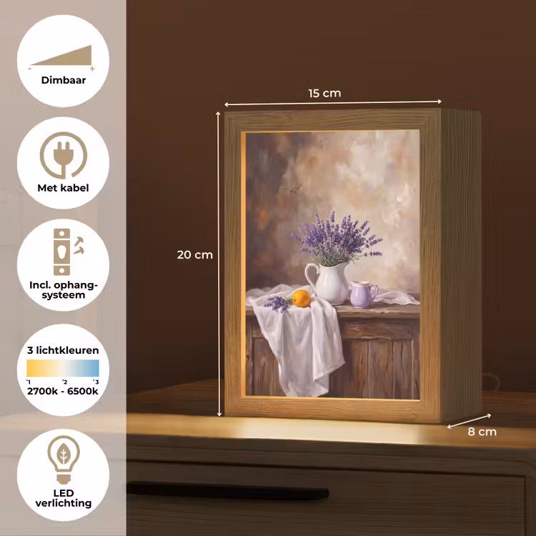 Tafellamp - Bloemen - Stilleven - Paars — 7
