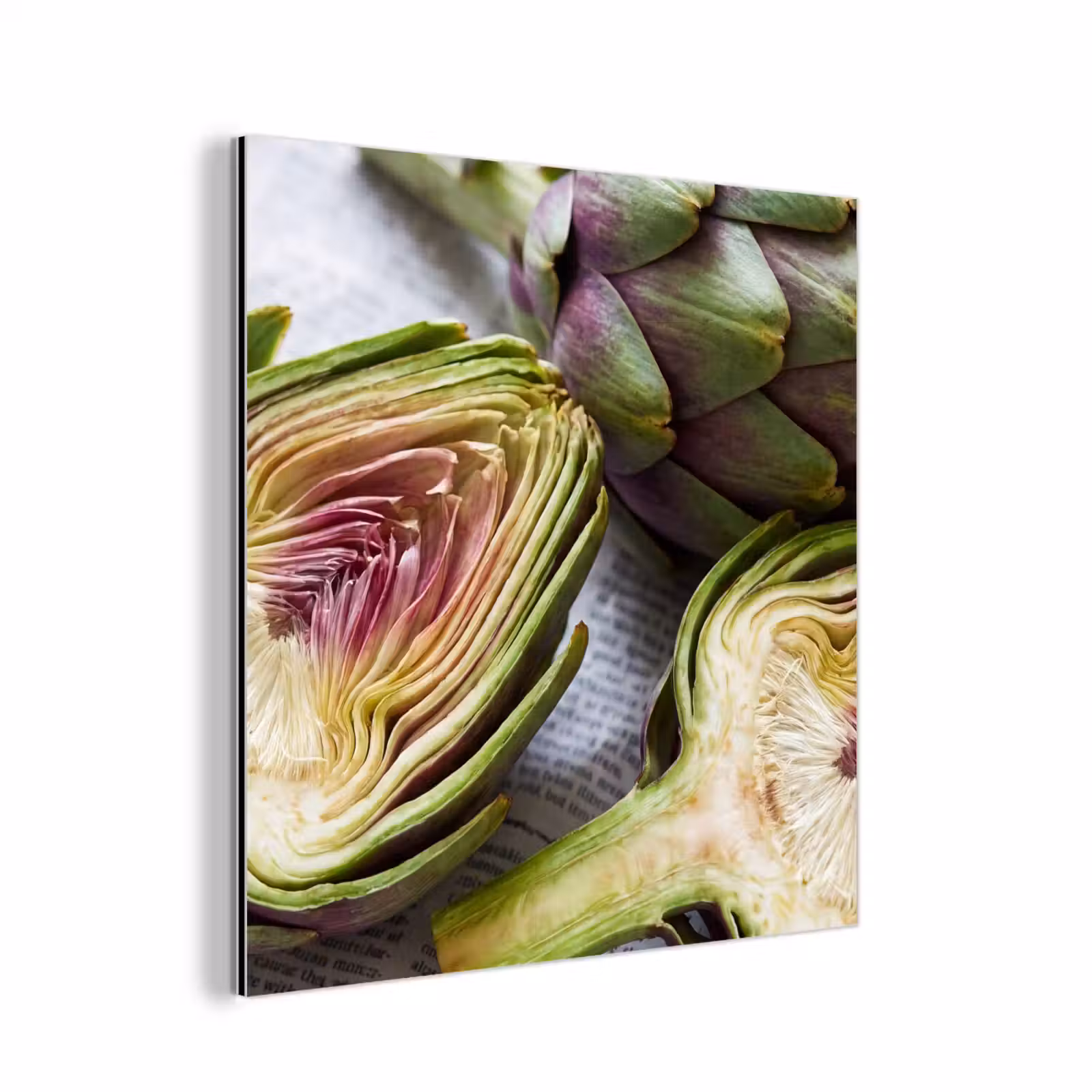 Aluminium schilderij - Artisjok - Doorgesneden - Eten — 1
