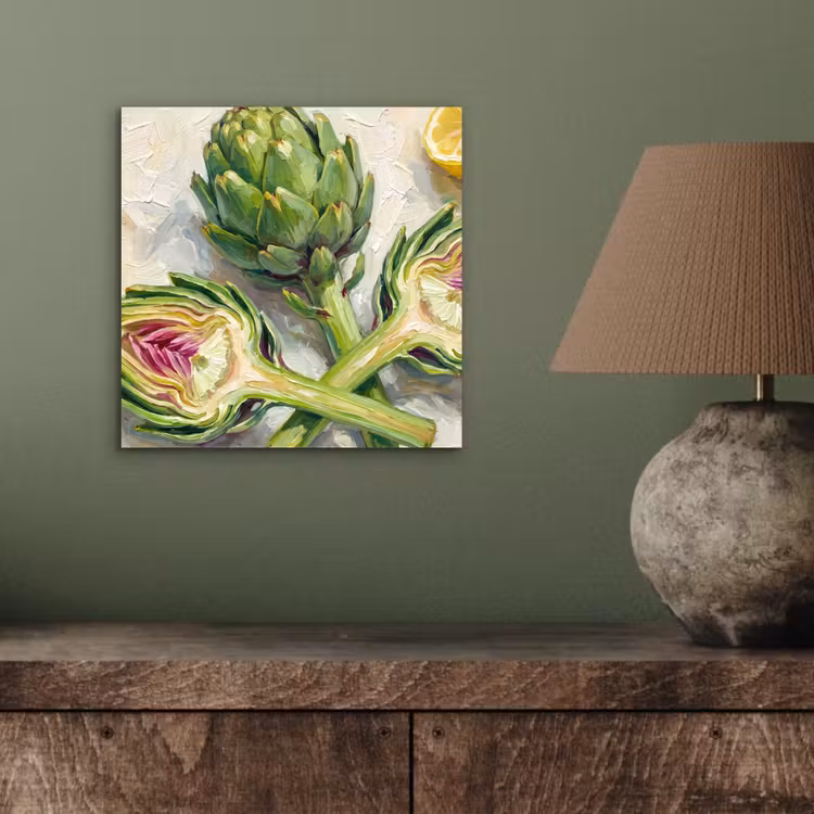Aluminium schilderij - Artisjok - Citroen - Eten — 3