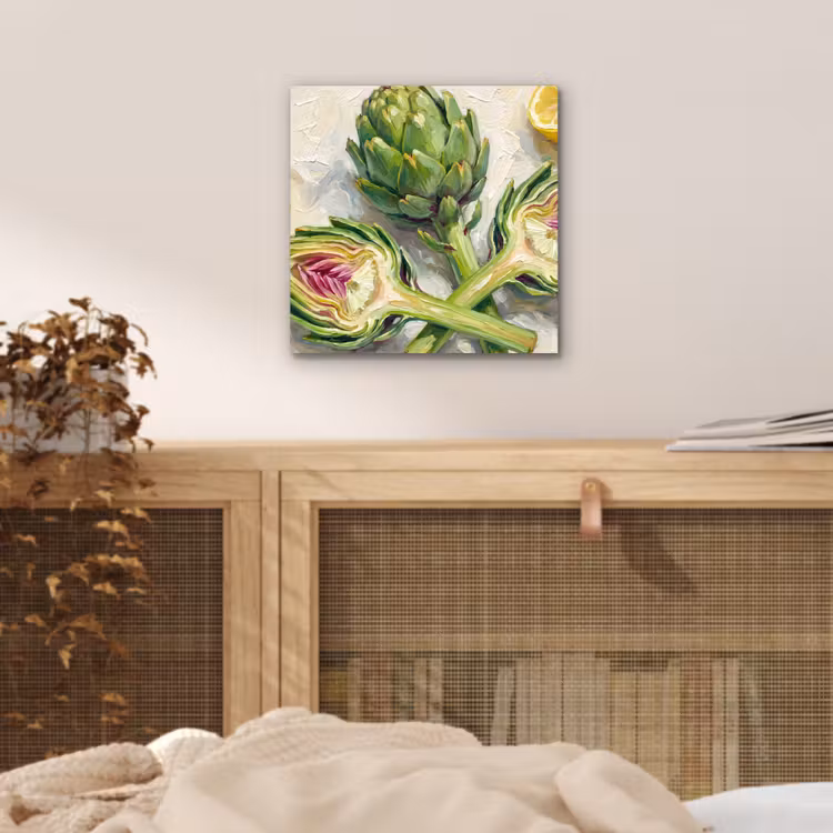 Aluminium schilderij - Artisjok - Citroen - Eten — 4