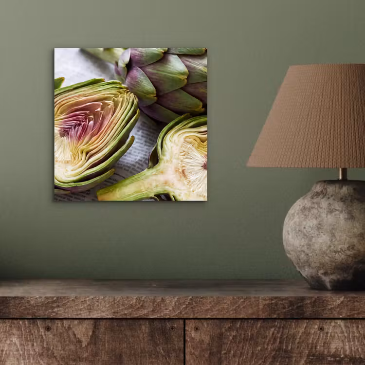 Aluminium schilderij - Artisjok - Doorgesneden - Eten — 3
